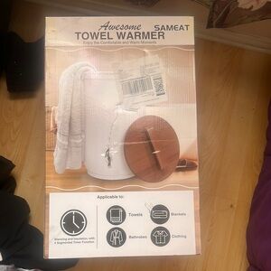 Sameat Towel Warmer with Wood Lid